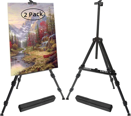 Caballete portátil para pintar, caballete de pintura de altura ajustable con bolsa, caballete de arte de mesa para pintar soporte de lienzo, soporte