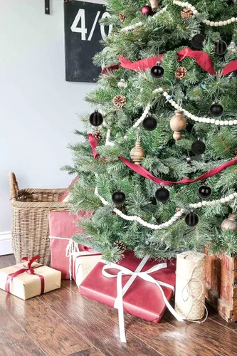 Miniatura 6 de 30 piezas de adornos de bola de árbol de Navidad irrompibles negros para decoración navideña
