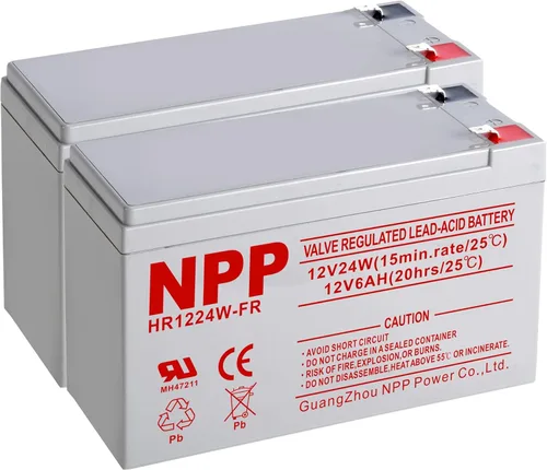 Miniatura 14 de NPP Batería HR1224W de 12 V 6 Ah, batería de repuesto de UPS AGM de alta velocidad de 144 W con terminales F2, compatible con APC RBC154, BE600M1