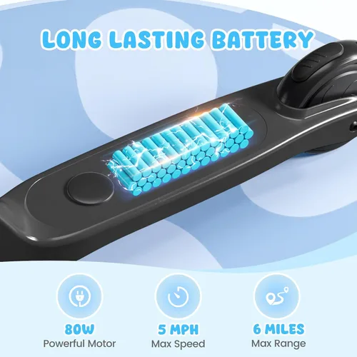 Miniatura 7 de LIEAGLE Patinete Eléctrico para Niños de 6-12 Años, Plataforma con Luces LED, Patinetes para Niños con Manillar de 3 Niveles de Ajuste hasta 36