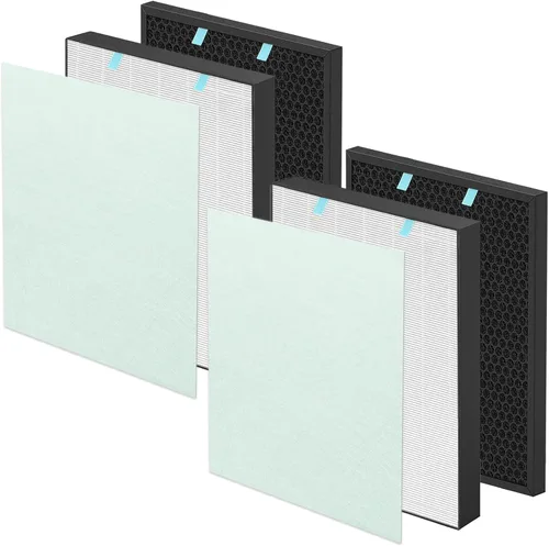 2 juegos de filtros Air400 de repuesto para purificador de aire Bissell Air400, paquete de carbón activado HEPA 3365, incluye filtros Hepa 2521 y 2