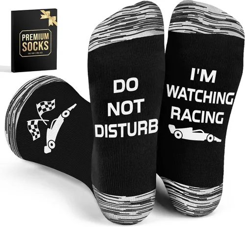 Miniatura 9 de VICRAZY Coche de Carreras, Calcetines de Coche Deportivo para Hombres, Mujeres - Regalos de Fórmula 1, Calcetines de Carreras, Rellenos de Media
