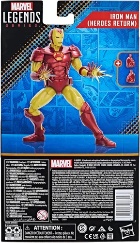 Miniatura 3 de Serie Marvel Legends Marvel Comics Iron Man (Regreso de los Héroes) - Figuras de acción coleccionables de 6 pulgadas, juguetes para niños a partir