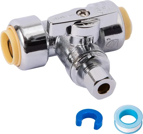 Miniatura 13 de SUNGATOR Paquete de 12 válvulas de parada angular, válvula de cierre de agua en ángulo de compresión de 1/2 x 3/8 pulgadas, cierre de agua
