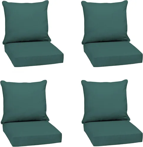 Miniatura 178 de Arden Outdoor Deep Seat Cushion Set, 24 x 24 pulgadas, Cojín para patio resistente al clima, a la lluvia y a la decoloración para silla, sofá y sofá