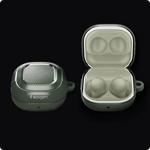 Miniatura 7 de Spigen Funda protectora resistente diseñada para Galaxy Buds Core (2025) / FE (2023) / Buds2 Pro (2022) / Buds 2 (2021) / Buds Pro (2021) / Buds