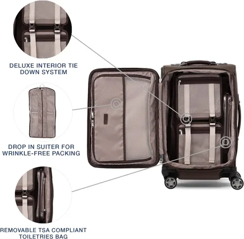 Miniatura 5 de Travelpro Platinum Elite-Softside - Maletas expansible con ruedas giratorias, Espresso intenso), 409186104