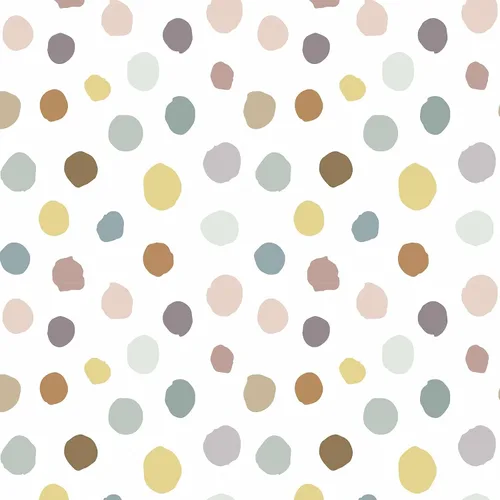 Miniatura 2 de Papel tapiz para niños, papel tapiz de lunares colorido de 17.5 x 120 pulgadas, autoadhesivo para guardería, papel de contacto apto para inquilinos