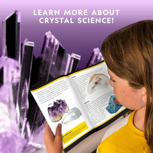 Miniatura 7 de National Geographic - Kit de cultivo de megacristales para niños, 6 cristales con soporte iluminado, regalos de ciencia para niños de 8 a 12 años