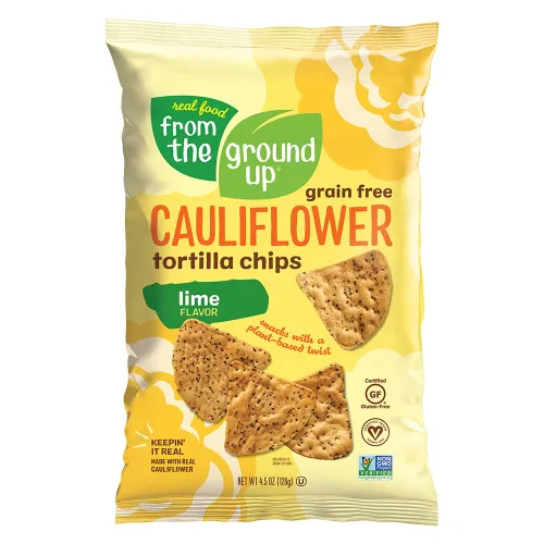 Miniatura 5 de REAL FOOD FROM THE GROUND UP Chips de tortilla de coliflor, 4.5 onzas (paquete de 6)