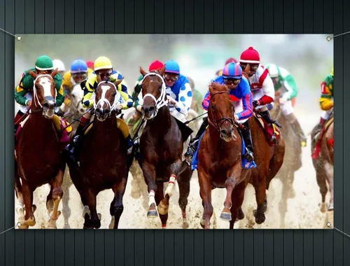 Miniatura 4 de Nepnuser Telón de fondo para cabina de fotos de Kentucky, 7 x 5 pies, Churchill Downs para carreras de caballos en interiores y exteriores, Derby