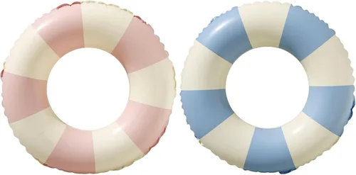 Flotadores de piscina para niños de 5 a 10 años, tubos inflables con rayas simples, bonitos anillos de natación, flotadores, juguetes acuáticos para