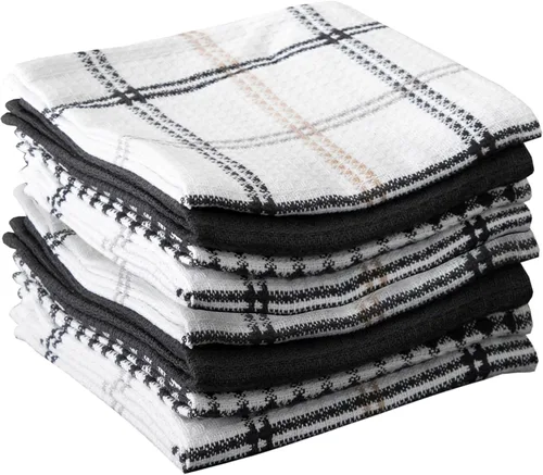 Miniatura 4 de T-Fal Paños de Cocina Premium de Gofre (Paquete de 8), 12"x13" Altamente Absorbentes, Súper Suaves, Duraderos, 100% Algodón, Toalla de Gofre