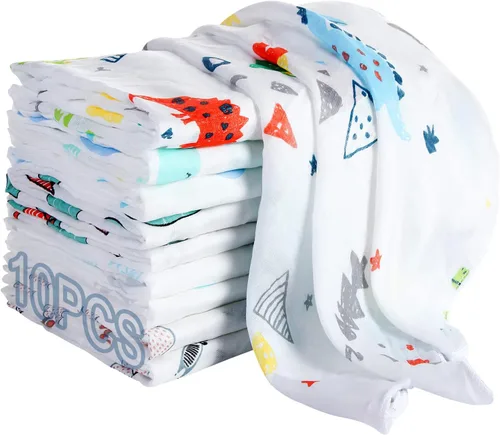 Miniatura 9 de Manta de muselina para bebé, saco cómodo para envolver de 0 a 3 meses, juego de 5 mantas para recién nacidos, imprescindibles para recién nacidos