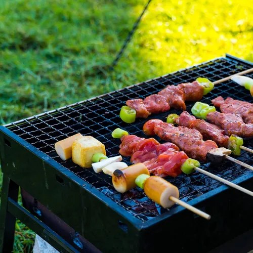 Miniatura 5 de HARFINGTON Red cuadrada para parrilla de barbacoa de 17.3 x 11.6 pulgadas, de acero inoxidable con alambre cruzado para hornear, ahumar, asar a