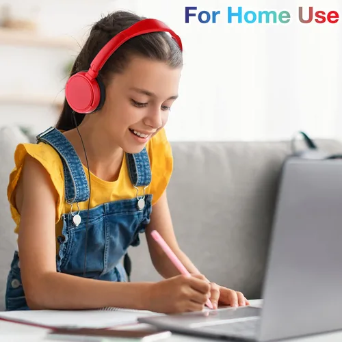 Miniatura 6 de Yunsailing Paquete de 6 auriculares de clase con cable para estudiantes a granel para la escuela con auriculares ajustables envueltos