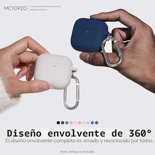 Miniatura 6 de Funda para AirPods 4 2024, viene con kit de limpieza, funda protectora de silicona suave para fundas Apple AirPods de 4ª generación con llavero