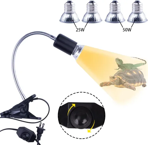 Miniatura 2 de Lámpara de calor negra para reptiles, bombilla UVB, lámpara de reptil UVB, luz de reptil UVA UVB, lámpara de calefacción de tortuga acuática