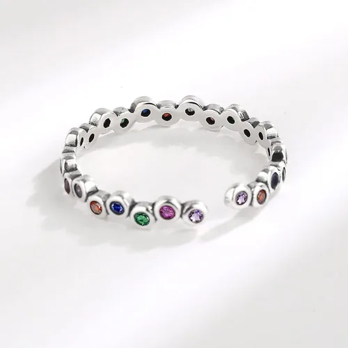Miniatura 65 de Anillo de plata 925, anillos de plata ajustables para mujer, anillos de pulgar abiertos, anillos de circonio, anillos ajustables, anillos abiertos