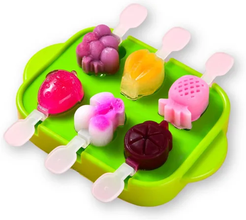Moldes de paletas de 6 piezas, moldes para paletas de hielo, molde de silicona sin BPA, para helados, pequeño, para congelador, hecho en casa, para