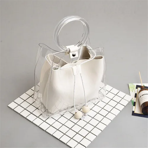 Miniatura 4 de FANCY LOVE - Bolso bandolera para playa con diseño de agua, transparente