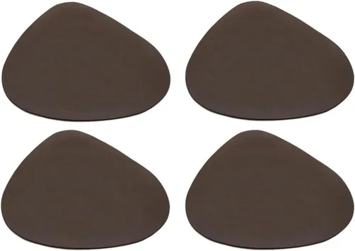 Miniatura 11 de Juego de 4 manteles individuales de cuero negro, manteles individuales para cena de boda, se puede limpiar y lavar, mantel individual antideslizante