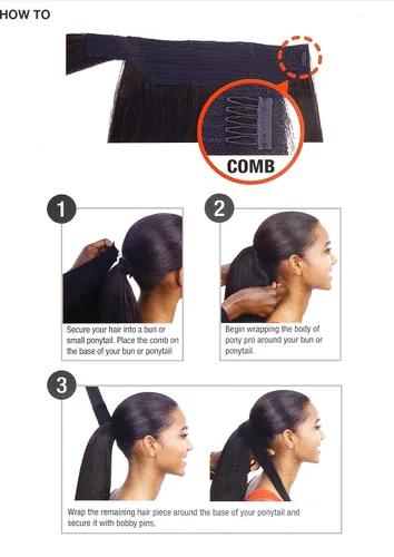 Miniatura 6 de Organique Mastermix Cola de caballo sintética Pony Pro Wrap Around – Body Wave 32 pulgadas (color: P4/30)
