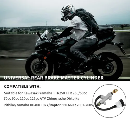 Miniatura 7 de AHL Bomba de freno de cilindro maestro de pie trasero para Honda CBR250 VT250 CB400 VTEC I II III CBR400 VFR400 CB-1 CBR600 CBR1000 CB250 CB600