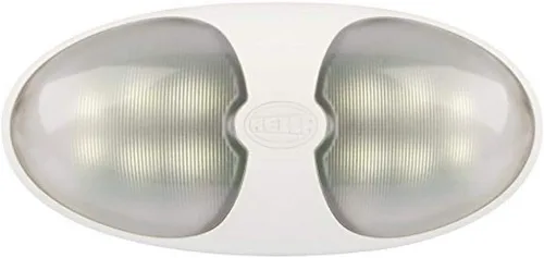 HELLA 959700701 '9700 Series' DuraLED Multivolt Blanco Cálido 8-28V DC Interior/Exterior 12-LED Luz con Cubierta Blanca