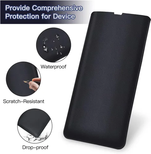 Miniatura 4 de Funda protectora para teclado Logitech K380 y Logitech Pebble 2 y Pebble Keys 2 K380s Bluetooth, funda de cuero PU Logitech K380 para viajes, Negro
