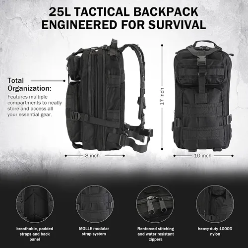 Miniatura 2 de Regalos para hombres Kit de supervivencia de Navidad, equipo de supervivencia y suministros 258 PIEZAS con filtro de agua, tienda de emergencia