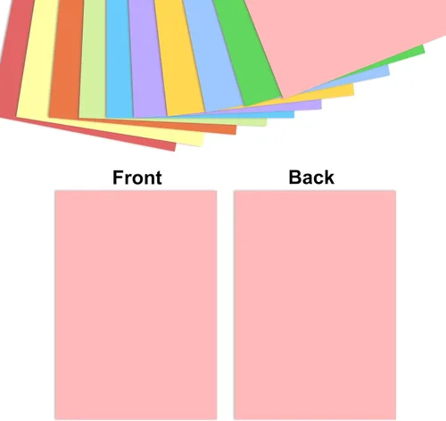 Miniatura 3 de 50 hojas de papel de cartulina de color para papel grueso, papel de cartulina impresa de doble cara, cartulina gruesa para hacer tarjetas, álbumes