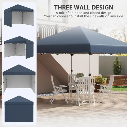 Miniatura 3 de Outsunny Tienda de campaña desplegable de 10 x 10 pies con 3 paredes laterales, bolsas de peso para piernas y bolsa de transporte, altura ajustable