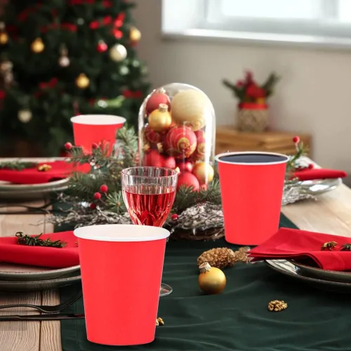 Miniatura 79 de Vasos de papel de 8 onzas, paquete de 150 unidades, tazas de café de papel desechables para bebidas calientes o frías para fiestas, picnic, Azul