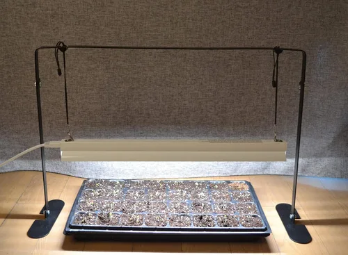 Miniatura 8 de Luz de cultivo de 2 pies para inicio de semillas, lámpara LED de cultivo para plantas de interior, luz de cultivo de plántulas con soporte, kit