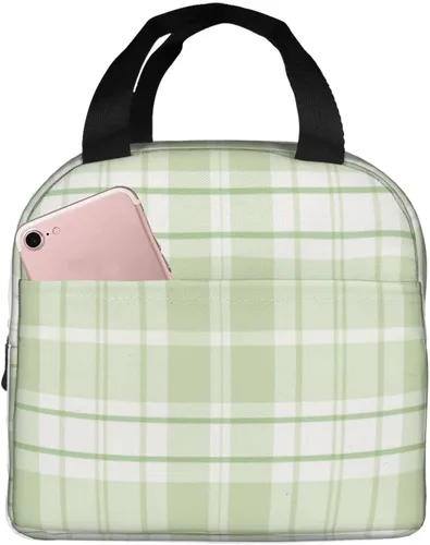 Miniatura 8 de Lonchera térmica verde con margaritas para adultos, niños, niñas, mujeres, trabajo, oficina, escuela, picnic, playa, lonchera reutilizable