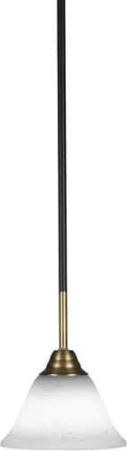 Miniatura 87 de Toltec Lighting Paramount - Mini colgante de 1 luz en acabado negro mate con cristal de arte perla de 7 pulgadas y estilo negro