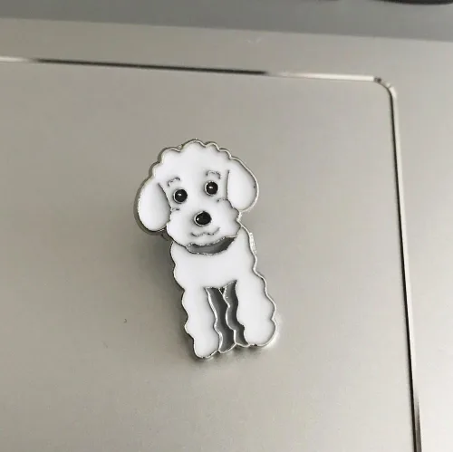 Miniatura 12 de Broche de perro carlino encantador para mascotas, broche de ramillete de metal, placa de identificación para perro, regalo de cumpleaños de Navidad