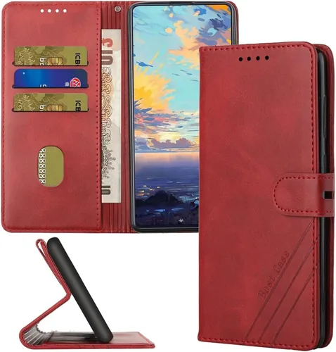 Miniatura 6 de GYHOYA Funda para Xiaomi Poco X5 Pro 5G Wallet Case, Xiaomi Poco X5 Pro 5G Funda de cuero Flip Folio con tarjeteros Kickstand Característica Azul