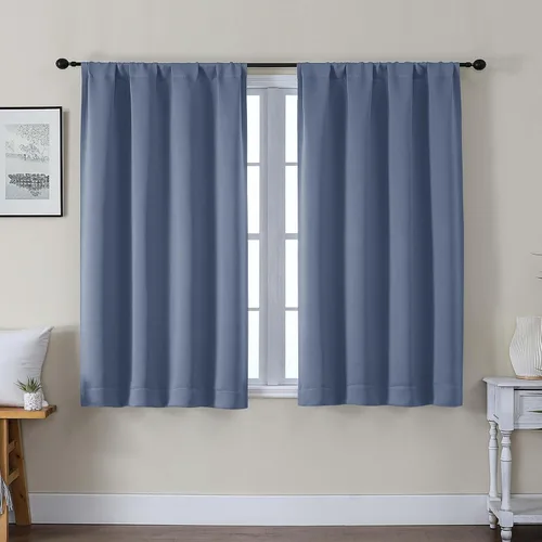 Miniatura 117 de Gwine Cortinas opacas para dormitorio, 54 pulgadas de largo, paneles de cortina de ventana con aislamiento térmico y reducción de ruido, cortinas