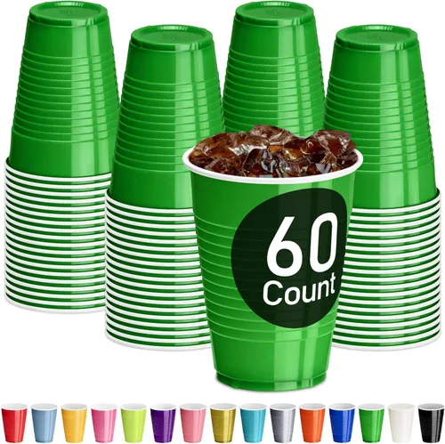 Miniatura 14 de DecorRack - Vasos desechables y reutilizables de 12 onzas para fiestas de cumpleaños, despedidas de soltera, campamentos, eventos en interiores y al