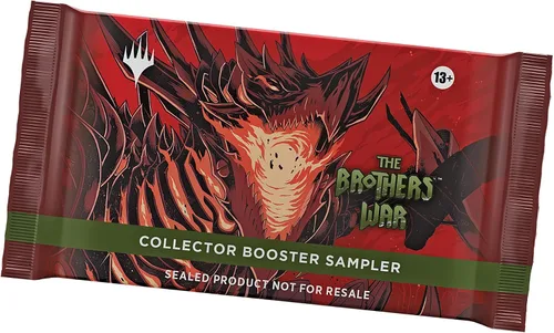 Miniatura 4 de Magic: The Gathering The Brothers' War Retro-Frame Commander Deck – Bandera bruñida de Mishra (azul-negro-rojo) + paquete de muestra de refuerzo