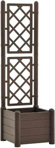 Miniatura 15 de vidaXL Cama elevada para jardín con enrejado, cama elevada para flores y plantas, maceta con orificio de drenaje, uso en exteriores e interiores