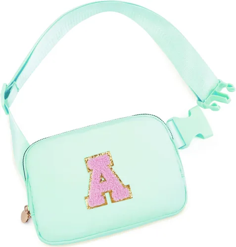 Miniatura 133 de Bolsa de cinturón para niñas y mujeres, bolsas cruzadas, riñonera, riñonera personalizada, Negro, Small