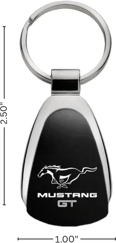 Miniatura 6 de Au-TOMOTIVE GOLD, INC - Llavero de lágrima negra con licencia oficial para Mustang GT, Negro