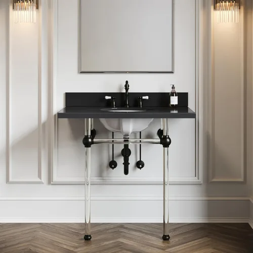 Miniatura 2 de Kingston Brass KB1975PL Heritage Grifo de lavabo generalizado con manija de palanca de porcelana, bronce aceitado Oil Rubbed Bronze