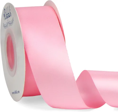 Miniatura 102 de Ribbli - Cinta de satén de doble cara dorada, 1 pulgada x 25 yardas, uso para ramo de lazos, envoltura de regalos, decoración de boda Dorado