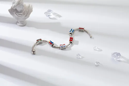 Miniatura 38 de Bolenvi Banderas Travel Country, dijes para el día de la madre, plata de ley 925 para pandora y pulseras o collares similares, joyería para mujeres