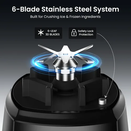 Miniatura 5 de Colarlemo 1800 WP Batidora de batidos para cocina, licuadora grande de 30,000 RPM para batidos, trituradora de hielo y fruta congelada de alta