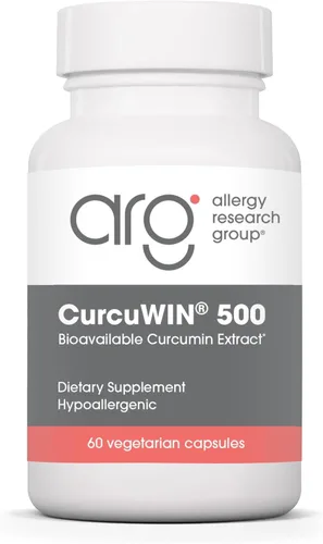 Allergy Research Group Suplemento CurcuWIN 500 – Extracto de cúrcuma, curcumina de 500 mg, pastillas de cúrcuma, cúrcuma longa, pura, orgánica,